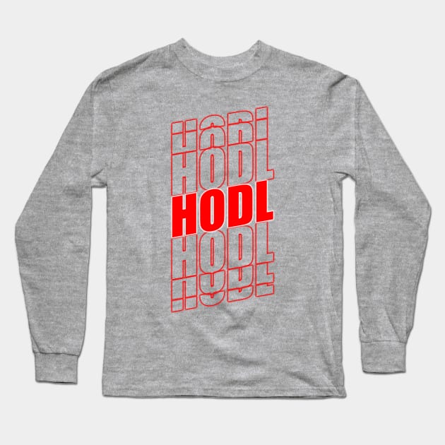 HODL All Your Crypto And Stocks - HODL Logo Long Sleeve T-Shirt by surfer25